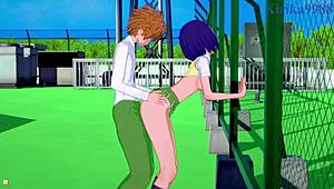 Lala Satalin Deviluke, Haruna Sairenji, and Rito Yuki in intense hentai sex from To Love Ru