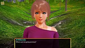 Redhead hentai girl with big tits in erotic family scene 😏