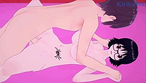 neferpitou and shizuku murasaki engage in intense sex in hunter x hunter hentai