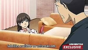 Perv Step Dad Groping His Step Daughter in Uncensored Hentai