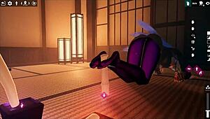 omg, kadobu hentai ep 2 has futanari girl giving footjob to living dildo!