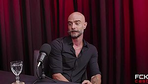 damn, fckcast 2 suruba recording with audience is wild! reco romanello takes monster cock in anal!