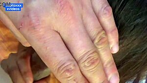 Mexican chibola screams while bent over in bedroom