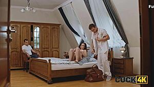 Cuck4k Dr. Cucker-Man Oversees Cheating Wife's Big Natural Tits Encounter