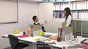 Japanese Girl Tomomi Motozawa Sucks Dick Uncensored at Work