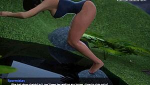 gorgeous stepsister gets her wet pussy creampied in milfy city