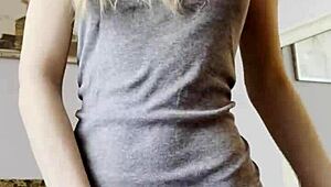 Cute petite Maiskii fingers tight body until explosive cum