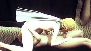yaoi femboy zelda and link in wild 69 threesome action