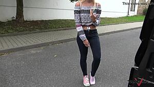 Yo, this Czech girl lost her shoe but found our van instead!