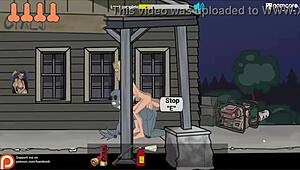 Fuckerman Flash Game Fucks Big Tits with Monster Cock for Facial!