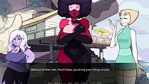 In gem blast part 1, garnet gives an amazing blowjob