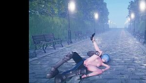 Cute anime girl dancing and getting fucked part 2