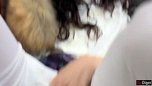 damn, risky public sex in the car with huge cum on face!