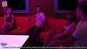 wife and mother-in-law play game with big ass