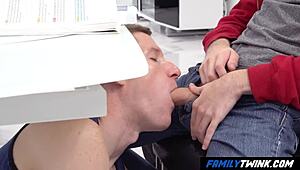 yo, breakin’ the silence while studyin’ with some wild twink action! 🤫