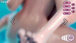 Wet futa 3d bitches bang near pool. They double penetrate in sauna heat.