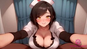cute nurse with huge tits takes care of you until cumshot in pov ai porn!