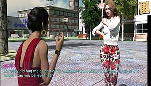 Wife and stepmother play game with brunette and blonde teens, exposing big asses and tits