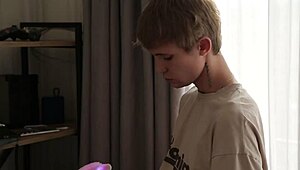 two sweet twinks lure a student with a big dick into steamy gay sex