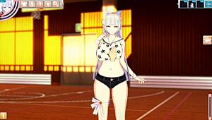 anime girl with huge tits gets massaged and sucked in 3d hentai cartoon