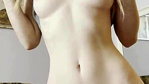 Cute petite Maiskii fingers tight body until explosive cum