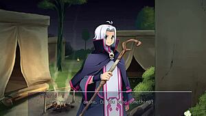 Horny heroine ingrid plays with huge tits