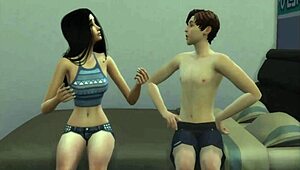 mi prima me pide disculpas chupando mi polla y le termino rompiendo el culo