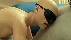 redmoa dimitrescu turns into a plaything for big tits and cum