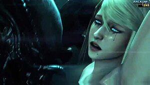 Haka HMV PMV Arckom features wild alien monster action in hentai