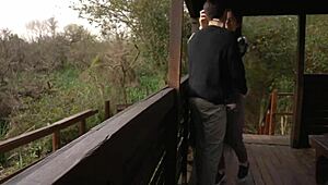 Petite Horny Teen Screams During Outdoor Public Park Fucking, Nearly Caught