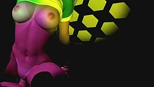 Brazilian collage girl riding in the club.