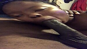 This crazy homeless amateur couldn’t resist sucking cock on a bed.