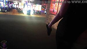 A night with Mia Dior outdoors