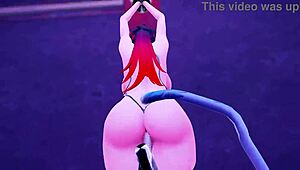 jane in swimsuit in 3d hentai anime