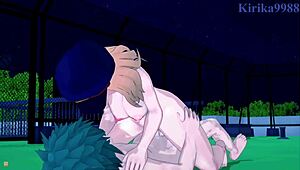 camie utsushimi, itsuka kendo, izuku midoriya in wild hentai creampie