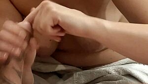 Wow! Girlfriend Fingers My Urethra and Jerks Me Off Close-Up!