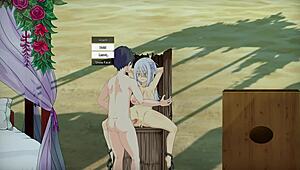 I explore the mad island with the native girl in this crazy game scene