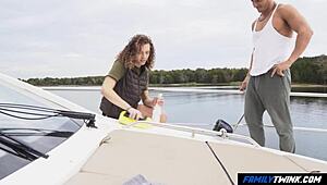 FamilyTwink - Gay Step Father Insists on Bareback Fun on His Boat