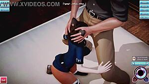 In this episode, he's fucking the sexy petite cop's big ass