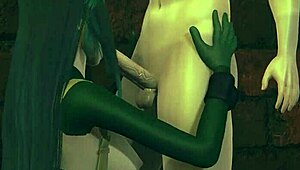 Froppy and momo share threesome in my hero academia hentai