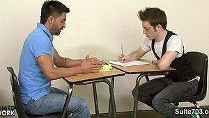 Are these gay students fucking in the classroom, sucking big cocks and blowing young 18+?