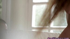 Tattooed teen intensely fucked in her tight asshole.