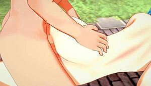 Tartaglia dominates Chongyun in intense blowjob and anal creampie scene from Genshin Impact.