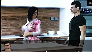 Anna's exciting affection gameplay continues on the beach