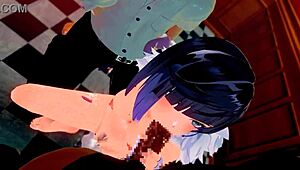 Yelan Bent Over In Suggestive Doggy Style Pose From Genshin Impact