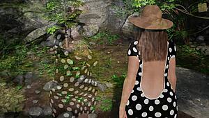 Pine falls adventure unfolds in 3d anime hentai with big tits