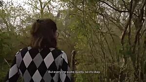 Petite Horny Teen Screams During Outdoor Public Park Fucking, Nearly Caught