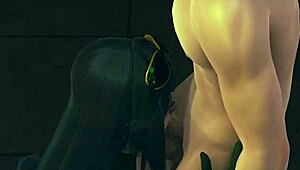 Froppy and momo share threesome in my hero academia hentai