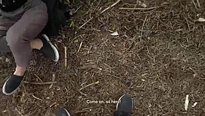 Petite Horny Teen Screams During Outdoor Public Park Fucking, Nearly Caught