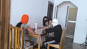 Best friend lost at 31 game, now Latina whore fucks the winner hard